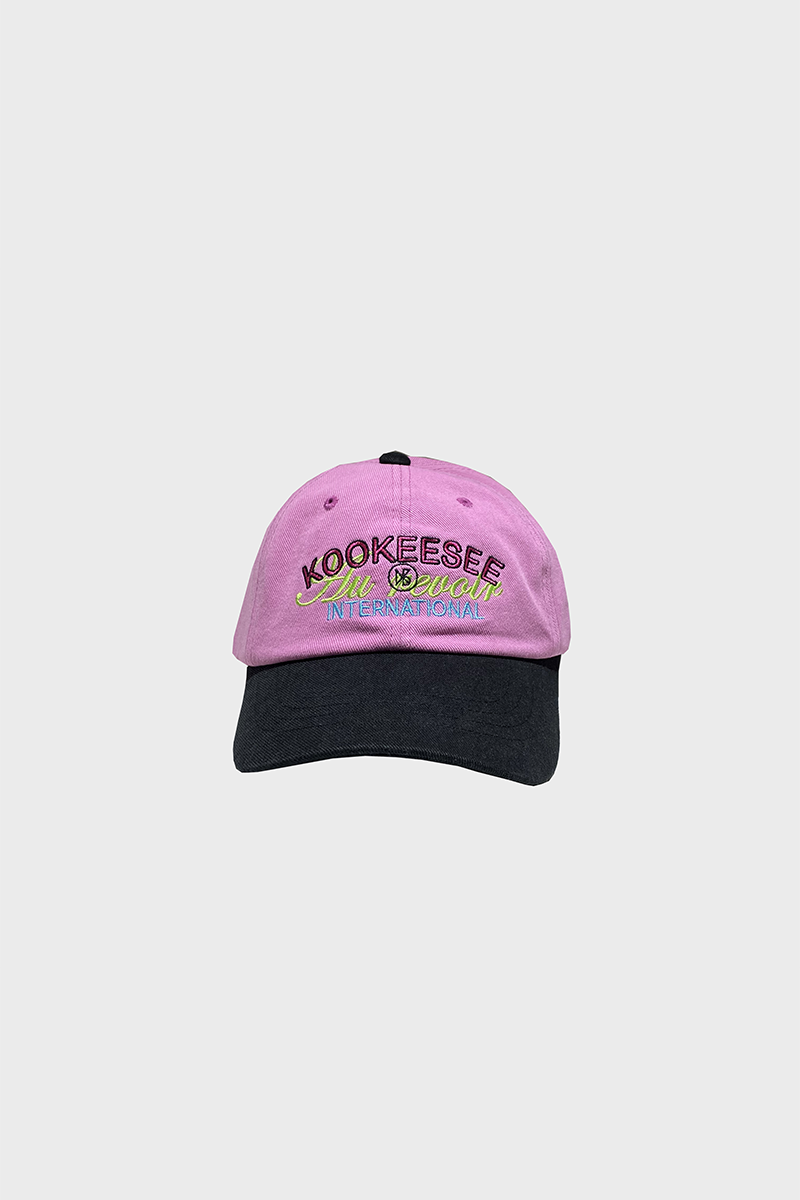 [7차입고완료]two tone vintage washing ball cap (Pink/Black)