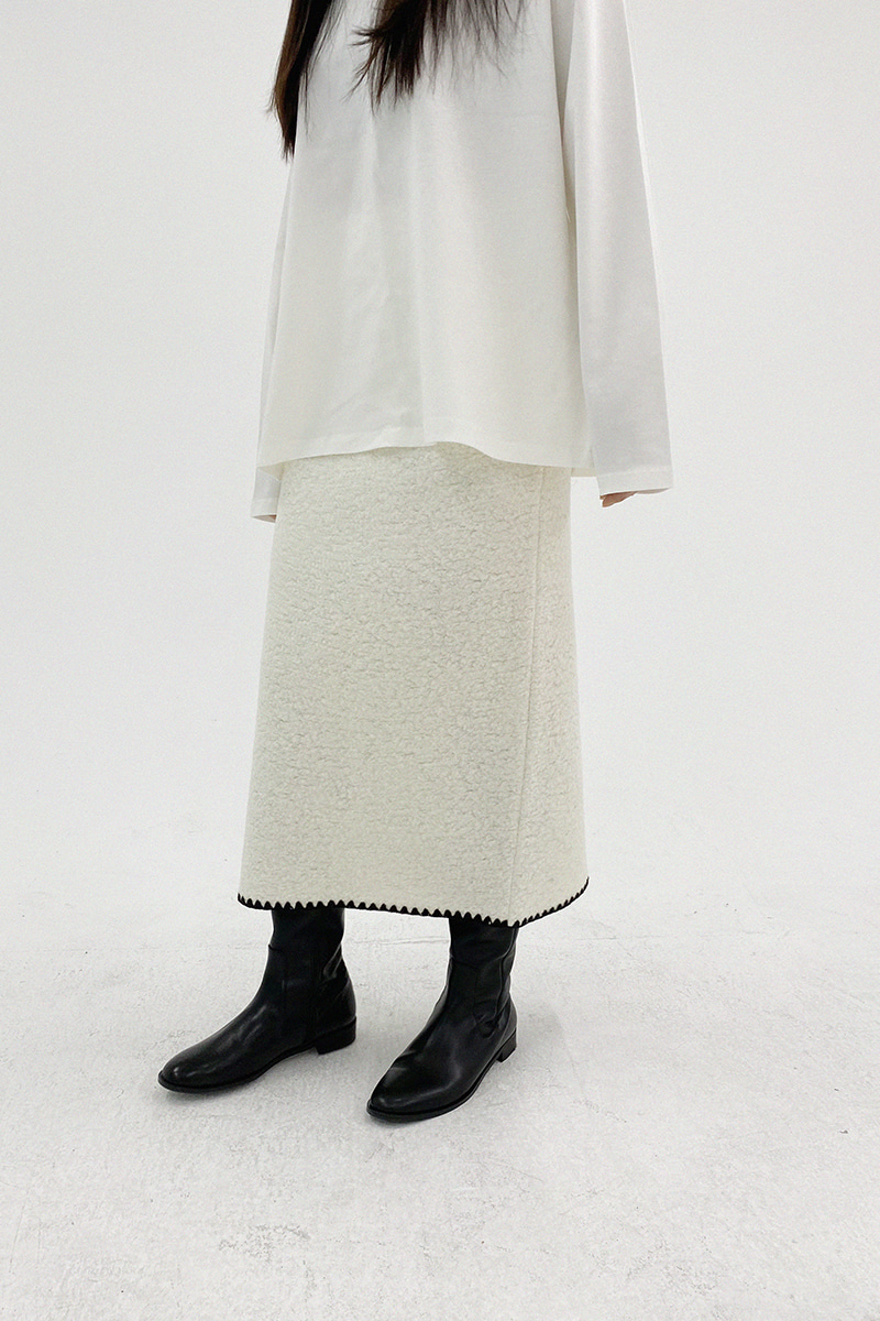 Wool Terry Skirt (cream)