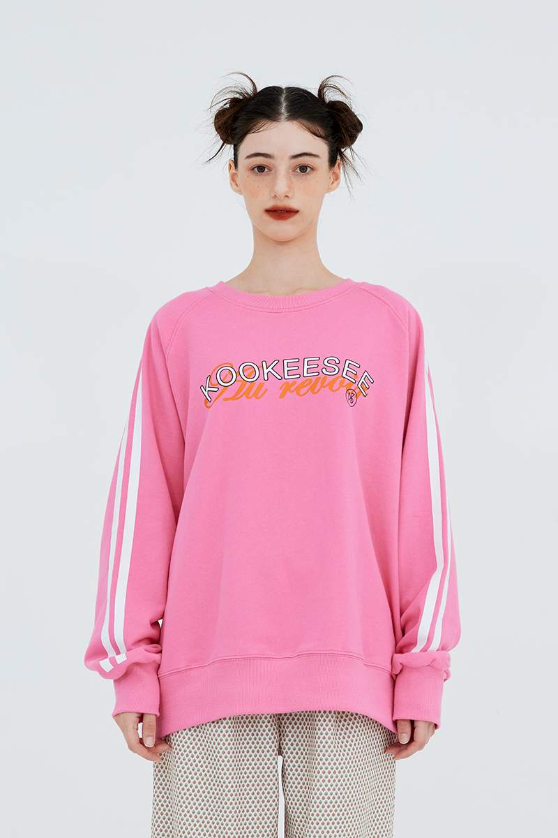 [50%]KOOKEESEE Raglan Sweat Shirt (Pink)[기본쮸리]