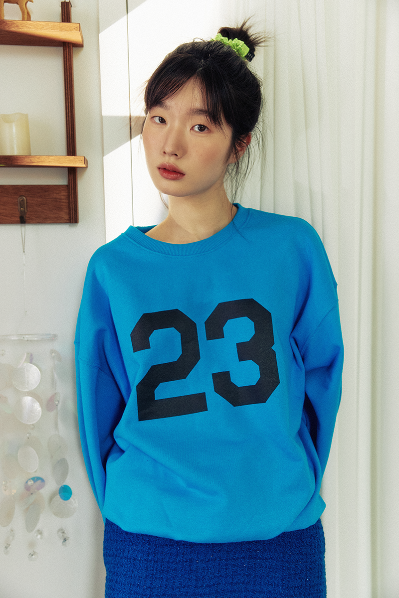 [60%]23 Print Sweatshirt (Blue)