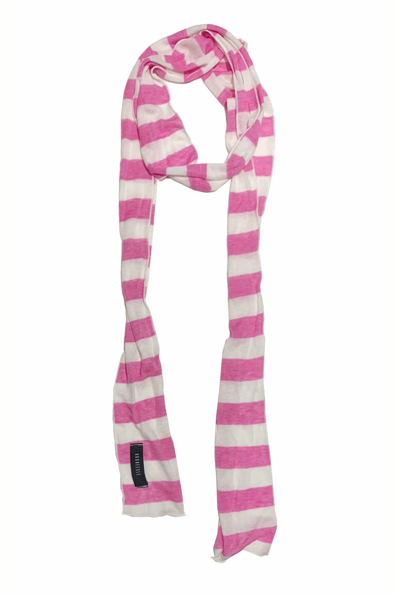 [3차입고완료]Merino wool stripe scarf (Ivory/pink)