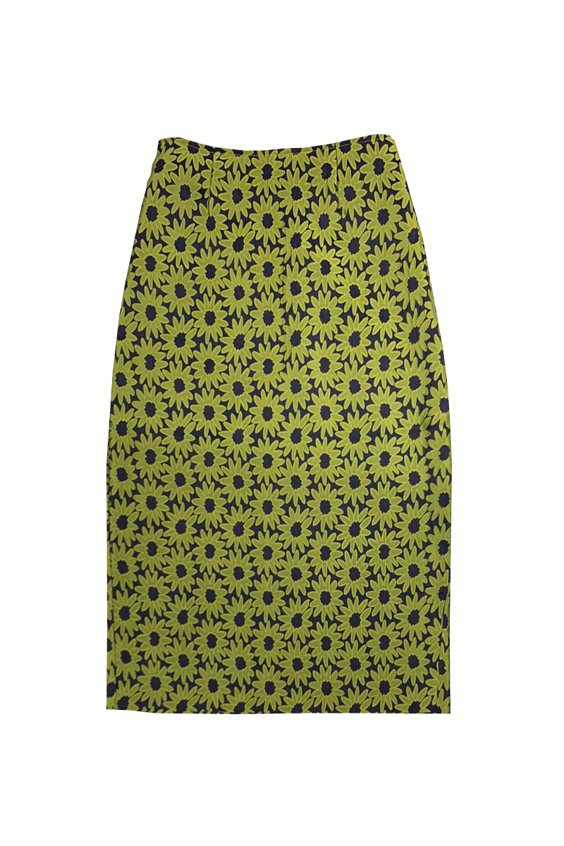Flower Jacquard Skirt (Khaki)