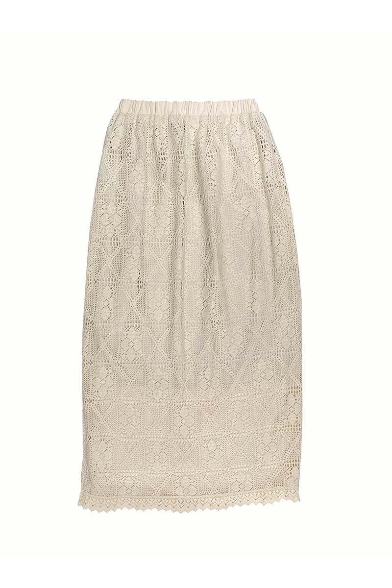 [3차입고완료]Crochet Lace Skirt (Beige)
