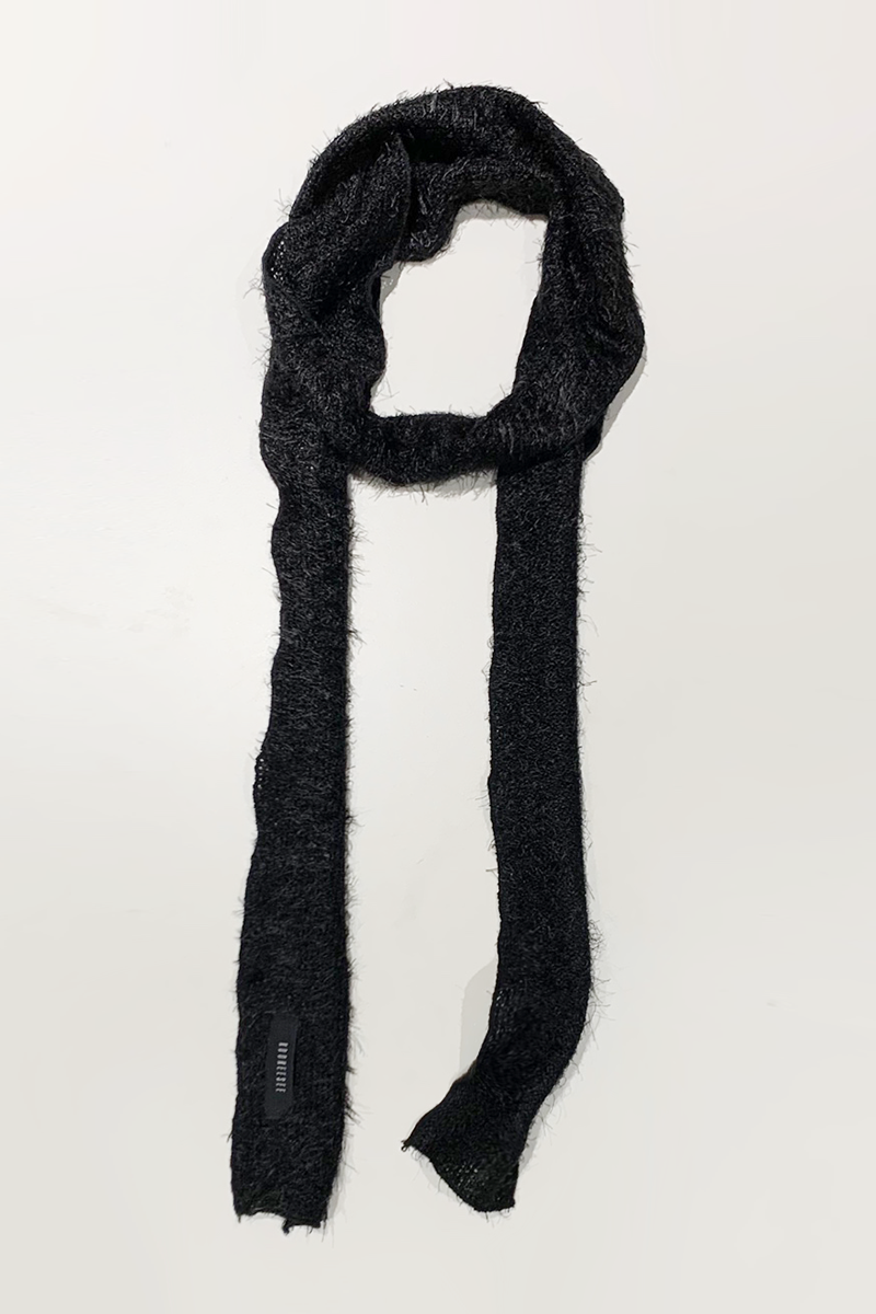 [11차입고완료]Hairly Knit Muffler Scarf (Black)