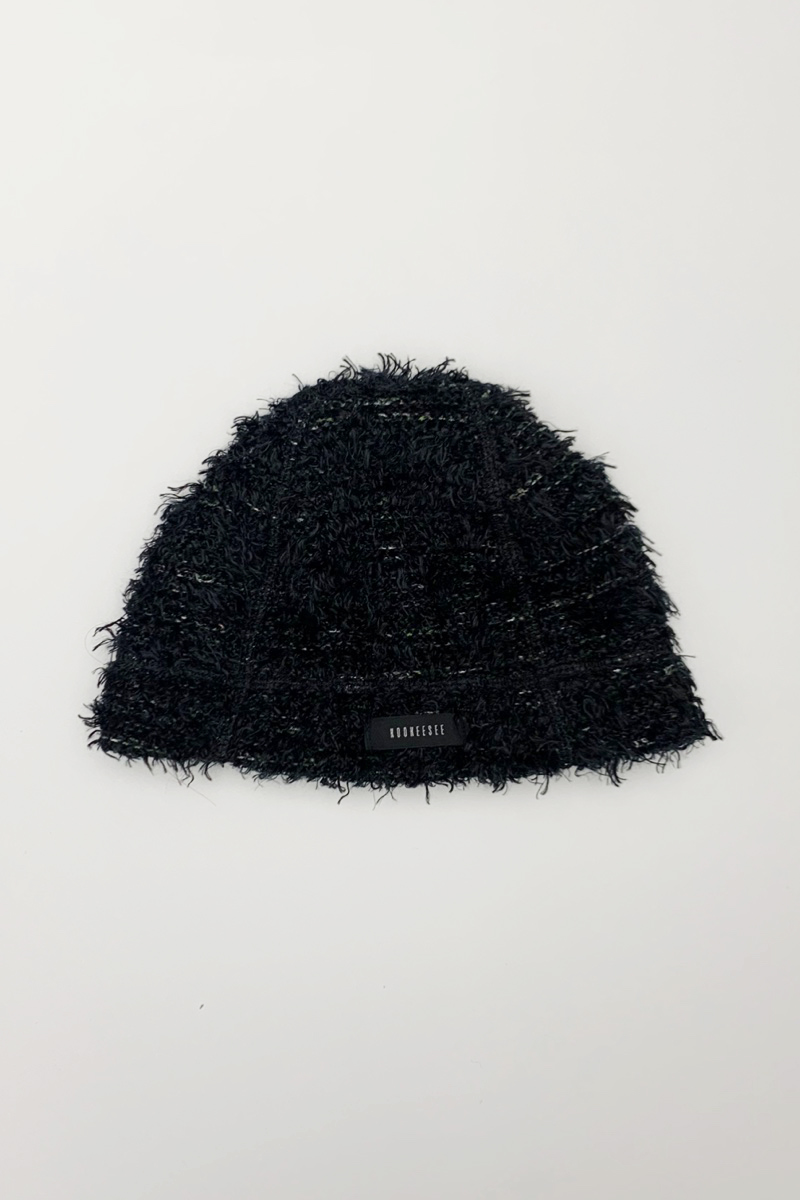 [15차입고완료]Hairy Knit Beanie Hat (Black)