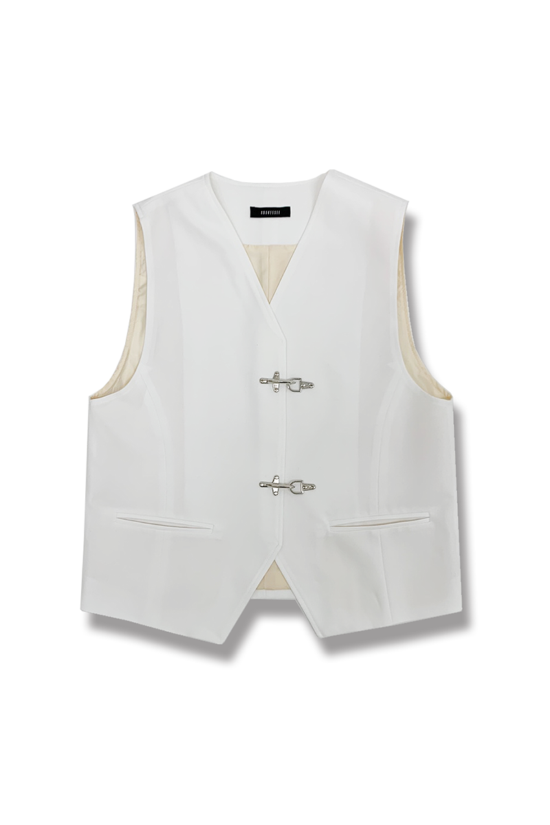 TR hanger loop Buckle vest (Ivory)